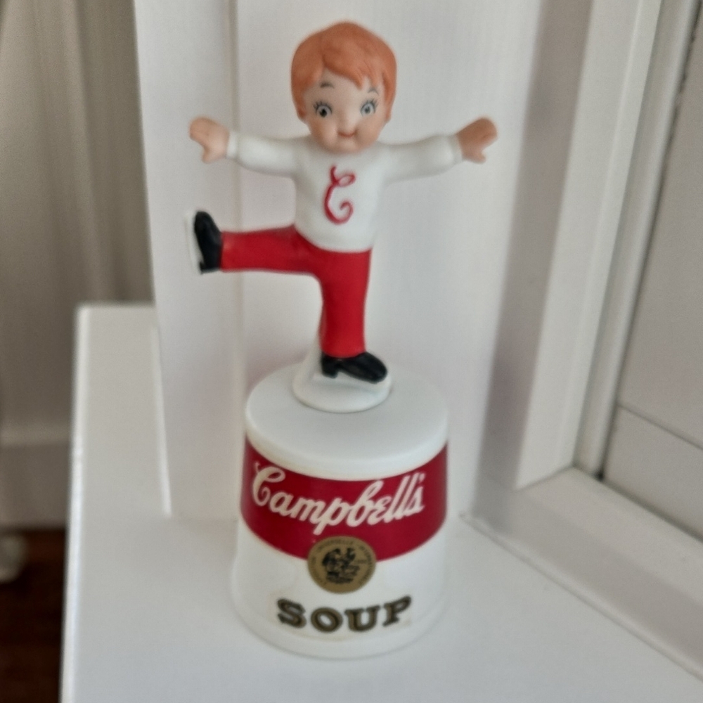 Campbell's Soup Kids "Souper Skater" figurine, produced by Roman in 1984